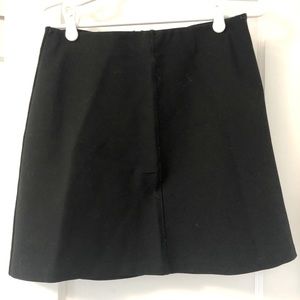 Black A-line Short Skirt